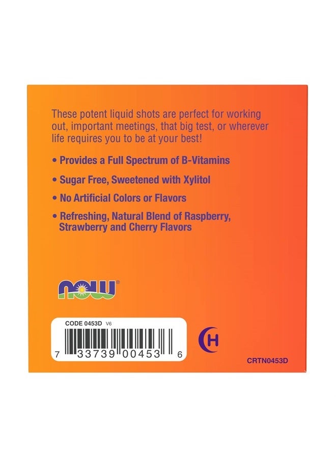 now Foods B-12 10,000mcg Shots 0.5 ounce 12 Count Box Mixed Berry - Image 4