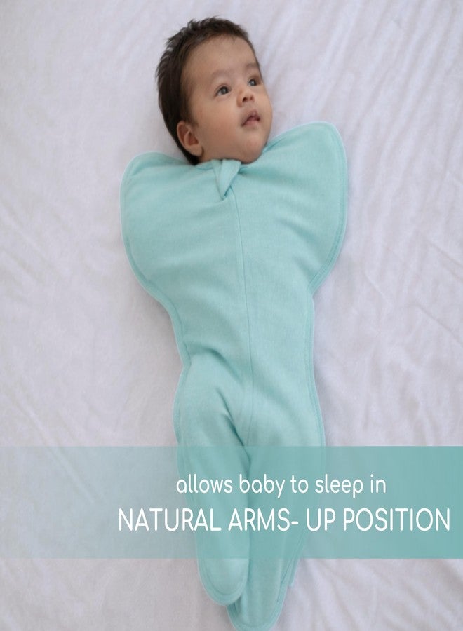 Cocoon Care Bamboo Cotton Knit Strato Solid Sleep Sack for Baby | Soft Breathable Lightweight Wearable Blankets | Blue 0-1M - Image 4