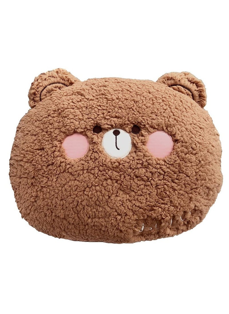 Generic - Bear Plush Pillow, Large Bear Stuffed Animal (14*11 inch), Adorable Bear Plush Toy Big Hugging Pillow, Home Cushion Decoration Birthday Travel Gift for Kids Adults Girls Boys - Image 1