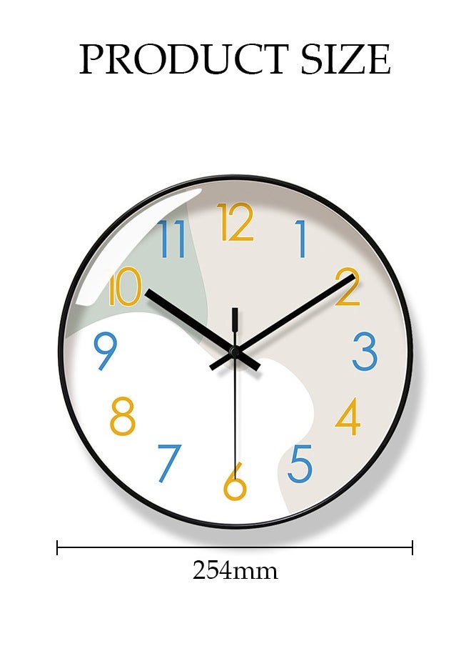 DUNISO Creative Wall Clock, 10 inch Modern Battery Operated Wall Clocks, Silent Non Ticking Small Analog Clock for Living Room, Office, Home, Bedroom, Kids Kitchen, Bathroom  - Image 2