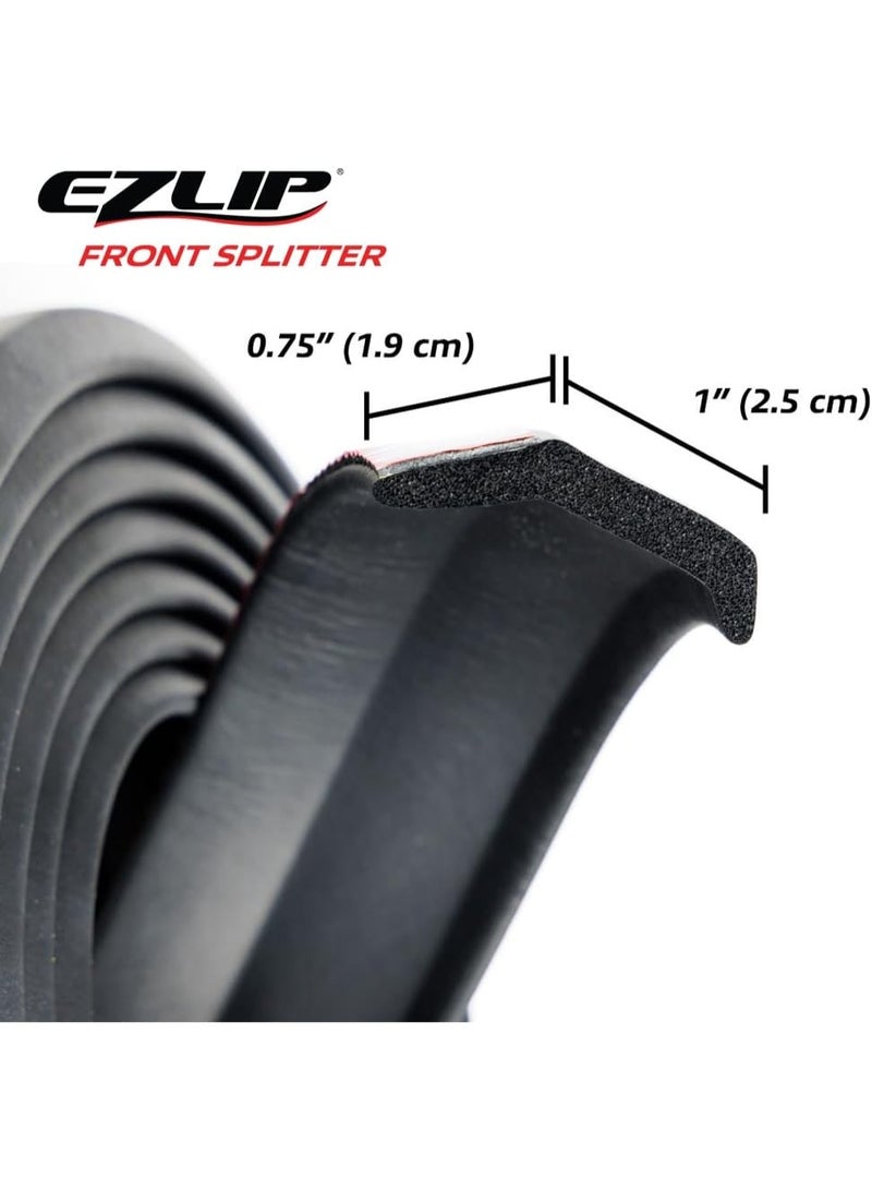 EZ Lip Front Splitter PRO – Universal Fit 2-inch Lip Spoiler, Car Accessory to Protect and Customize Your Ride, Black - Image 2