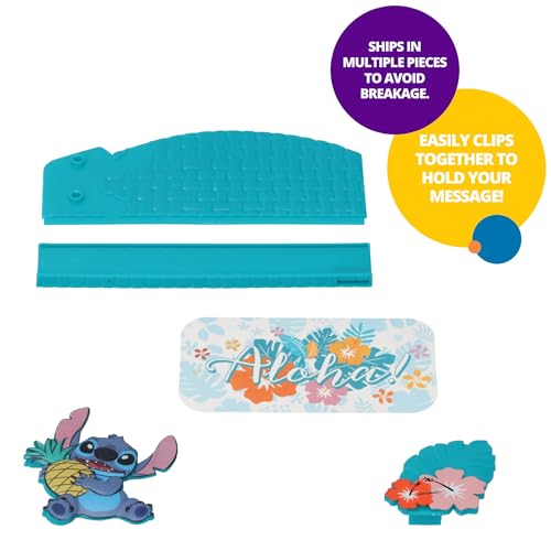 DecoPac DecoSet® Disney's Stitch Aloha Cake Topper, Decoration Set with Photo Or Message Holder, Personalizable | For Birthday And Celebrations - Image 4