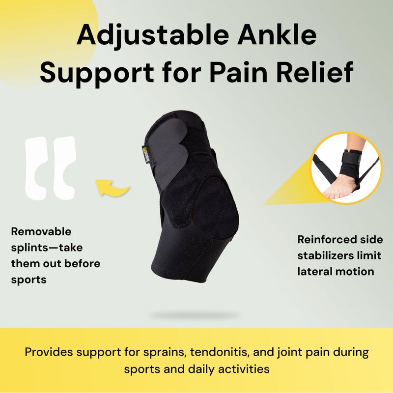 BraceUP Ankle Brace - Relieve Pain, Enhance Stability for Foot Pain, Sprained Ankle, Achilles Tendonitis, Men and Women - Image 2