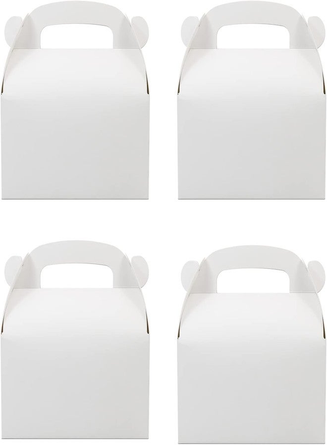 Oletx 12-Pack White Party Favor Treat Boxes, Goodie Gable Paper Gift Boxes with Handles. Perfect for Wedding, Birthday, Graduation, Babyshower. - Image 1