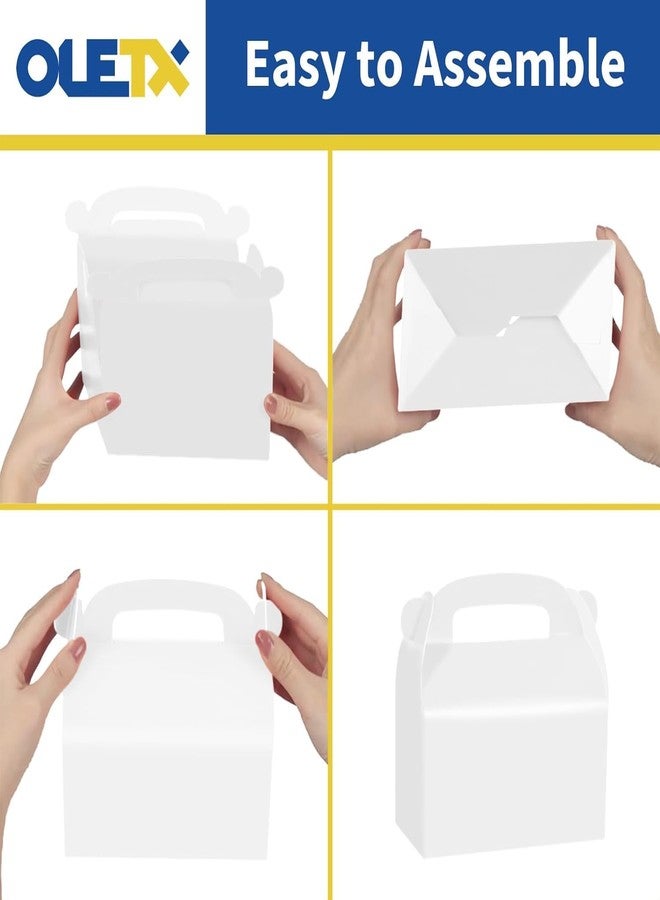 Oletx 12-Pack White Party Favor Treat Boxes, Goodie Gable Paper Gift Boxes with Handles. Perfect for Wedding, Birthday, Graduation, Babyshower. - Image 5
