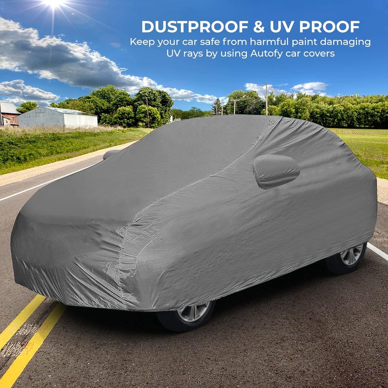 Autofy Econo Car Body Cover for Honda Amaze (New) [Year 2018 Onwards] - Dust & UV Proof Premium Matty Car Cover Flat working surface - Image 2
