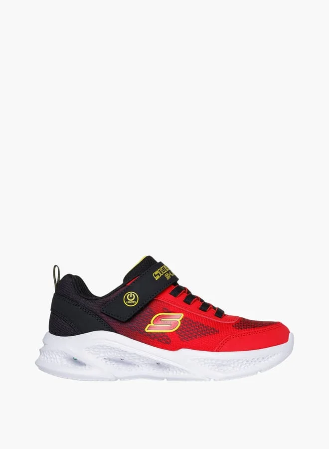 سكيتشرز Boys' Printed Light-Up Sports Shoes With Hook And Loop Closure -  Meteorlights