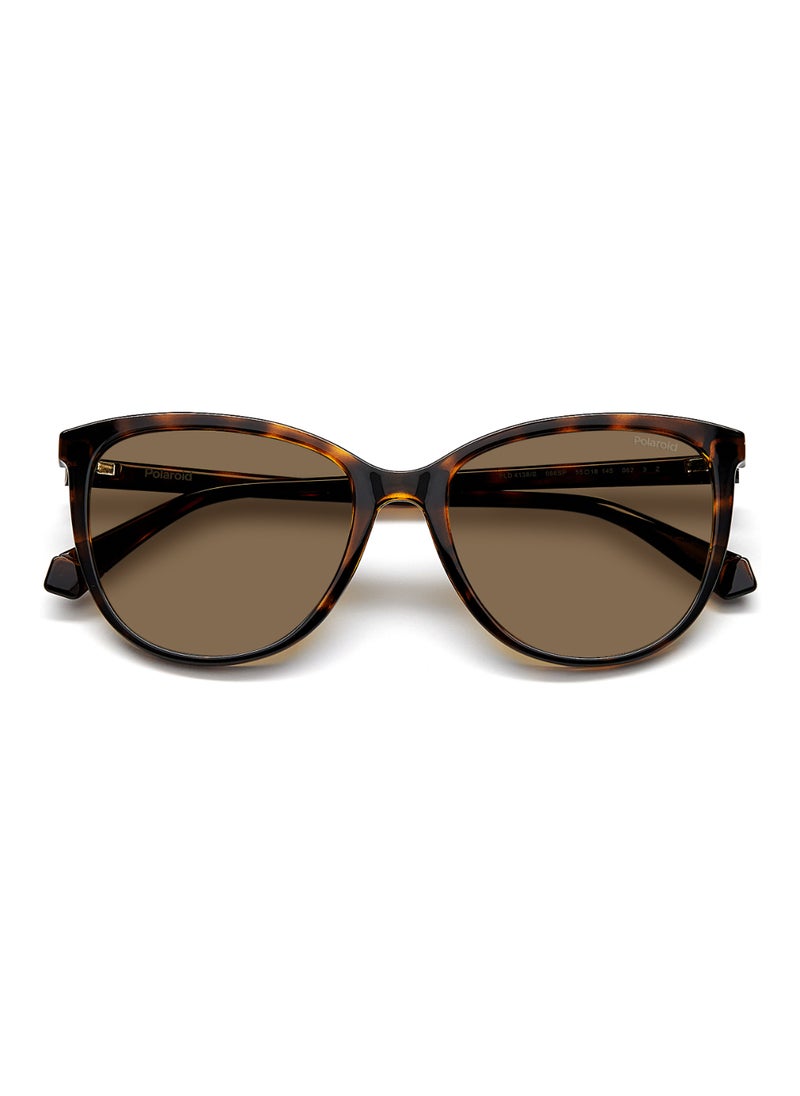 Polaroid Women's Polarized Rectangular Shape  Sunglasses Pld 4138/S Gold 48 - Lens Size: 47.7 Mm - Hvn  - Image 4