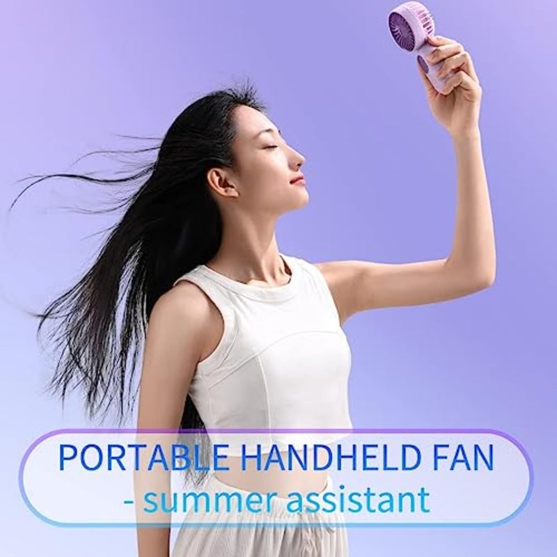 Portable Mini Fans 6-pack Handheld Personal Small Fan with 3-speed for Travel, USB Rechargeable Battery Operated Eyelash Fan - Image 3