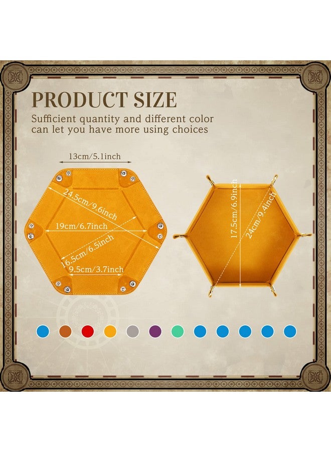 Hanaive 12 Pcs Dice Tray for Rolling Portable Folding Dice Holder Tray Strong Box Portable PU Leather Velvet for Games Like RPG, and Other Table - Image 2