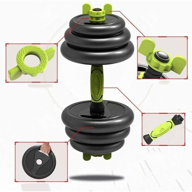 9 in 1 Adjustable Dumbbell, Barbell and Kettlebell Set Free Weights with Connecting Rod for Home Gym and Workout Weight Lifting Equipment - Image 4