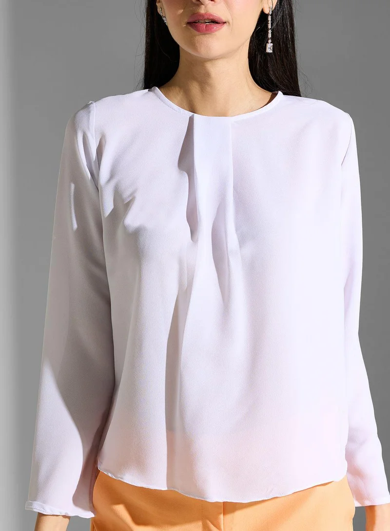 Golden Apple Crew Neck Tiered Top