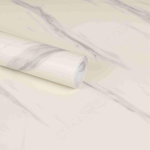 WALLTON - Cream Marble Matt Wall Decal Top Peel and Stick Door Wardrobe Self Adhesive for Cupboard Door/Almirah/Fridge/Tabletop/Wall,Floor - 16X48.2 Inches - Image 2