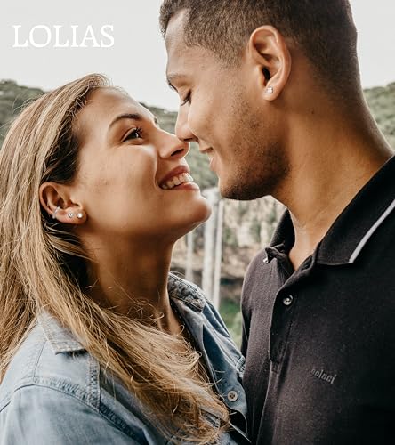 LOLIAS أقراط LOLIAS من الفولاذ الجراحي المضاد للحساسية للأذان الحساسة - أقراط مسطحة للنساء والرجال 20G صغيرة من الفولاذ المقاوم للصدأ - Image 5