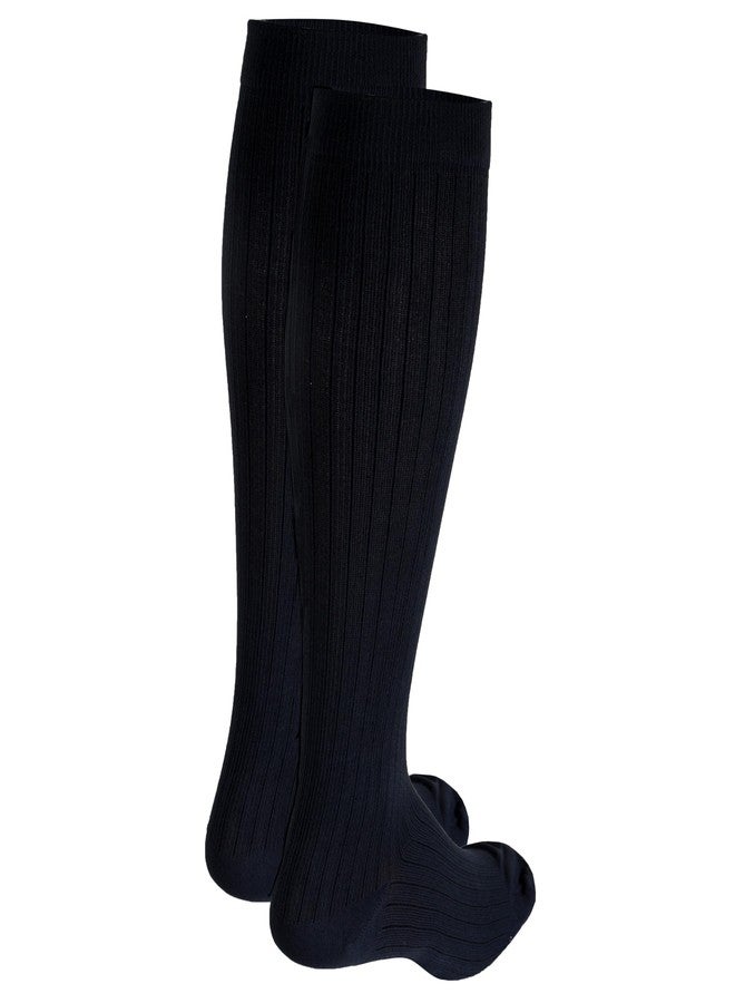 NuVein Men's Compression Socks, 30-40 mmHg Support, Dress Trouser Style, Over Calf Knee High, Black, Medium - Image 5