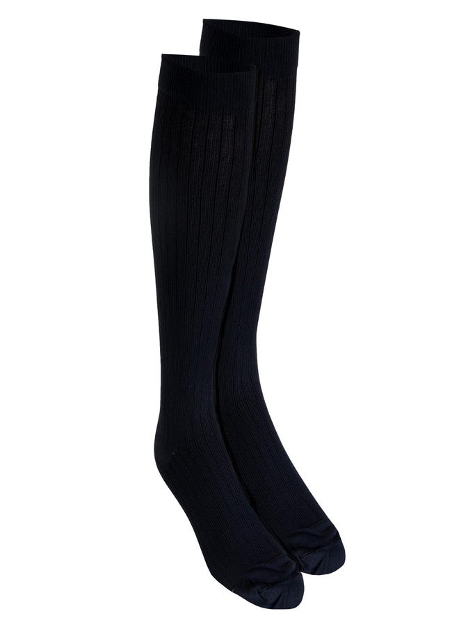 NuVein Men's Compression Socks, 30-40 mmHg Support, Dress Trouser Style, Over Calf Knee High, Black, Medium - Image 3