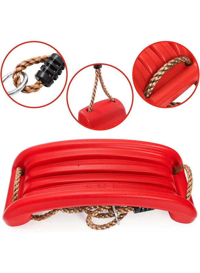 meayul Swing Seat, Outdoor Kids Swing Seat, Hanging Plastic Tree Seat with Adjustable Rope, Durable Sturdy Non Slip Swingset, Easy to Install For Indoor, Outdoor, Playground, Home, Tree - Image 3