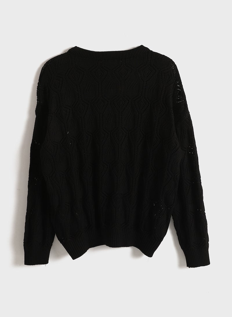 LC WAIKIKI Crew Neck Hole-Knitted Women's Knitwear Sweater - Image 2