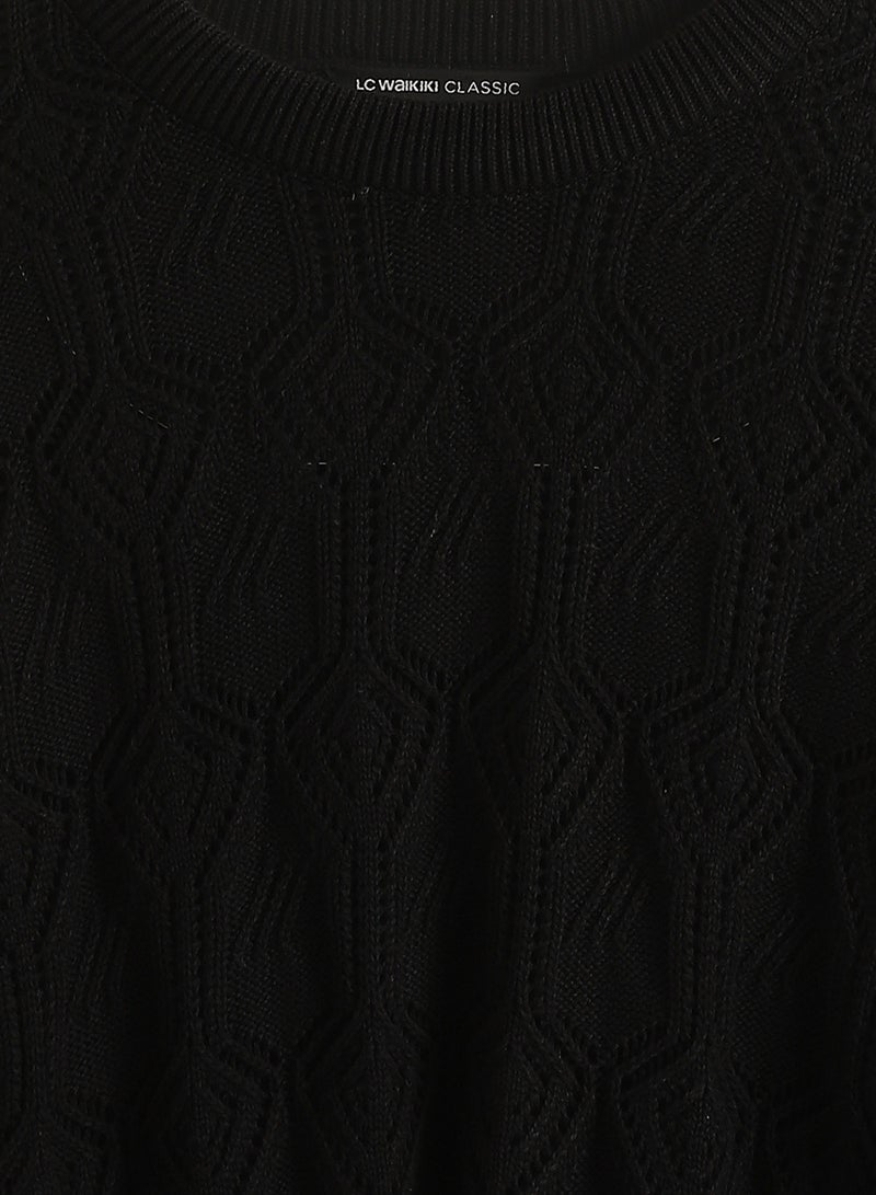 LC WAIKIKI Crew Neck Hole-Knitted Women's Knitwear Sweater - Image 3