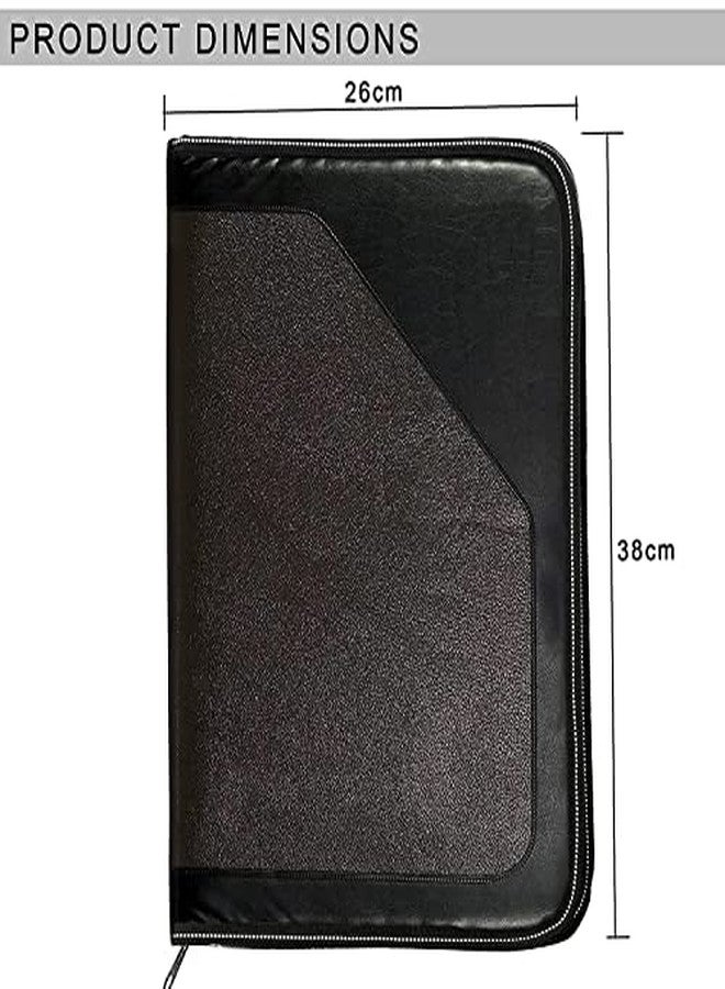 HCS Elegant PU Leather Document Portfolio Sleek Organizer for A4 & Legal Papers, Certificates, & Folders | Stylish & Functional for Office, or School, Multipurpose Holder (MULTICOLOR) (24 Sleeve-1PCS) - Image 2
