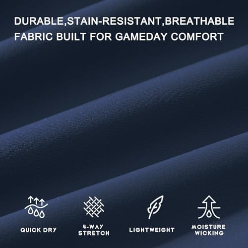 Willit سروال ركوب الخيل للنساء من ويليت مع رقعة على الركبة، بنطلون فروسية، ضيق للتدريب على ظهر الخيل، جيوب بسحاب، أزرق داكن، مقاس S - Image 5