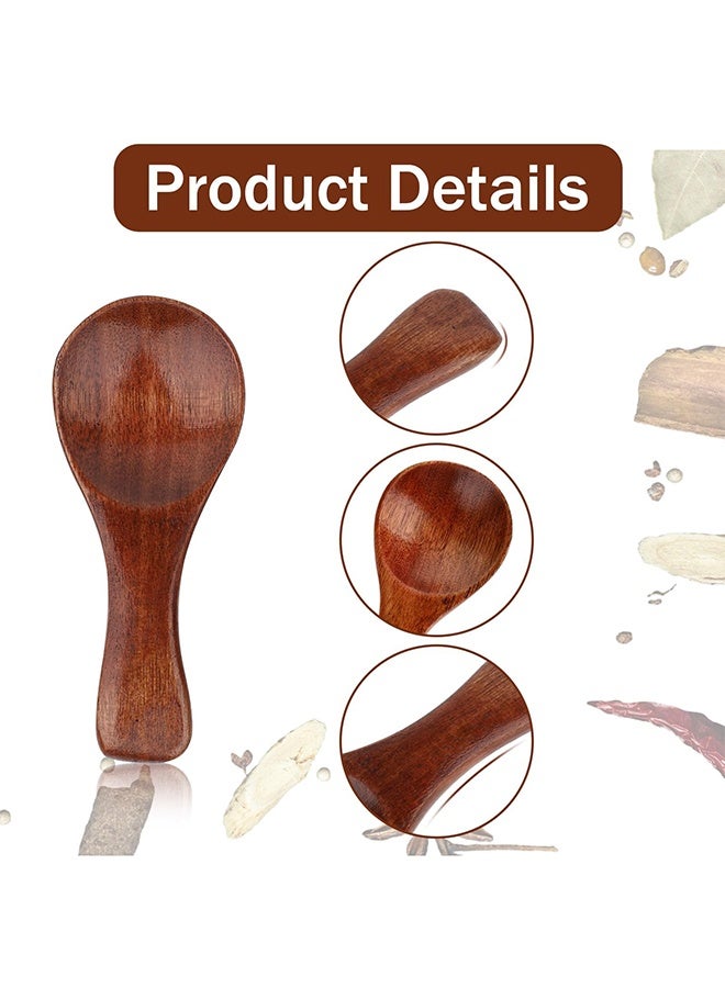 Peachjoy 6 Pcs Mini Wooden Honey Spoons, 3.2 Inch, Brown  - Image 4