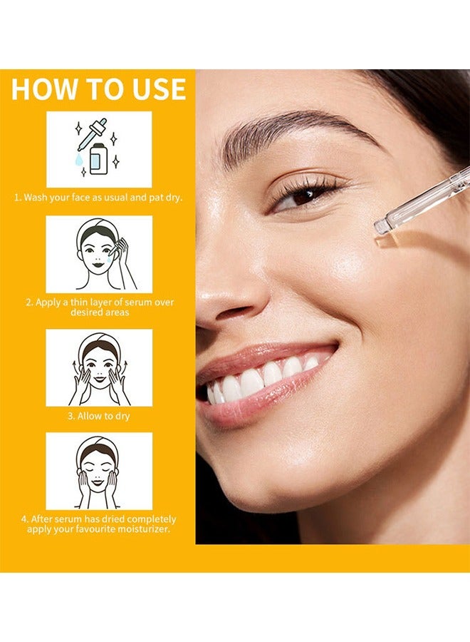 MOOYAM KOJIC ACID Turmeric Solution, All Natural Turmeric Skin Brightening Serum - Cleanses Skin, Fights Acne, Evens Tone, Heals Scars  - Image 4