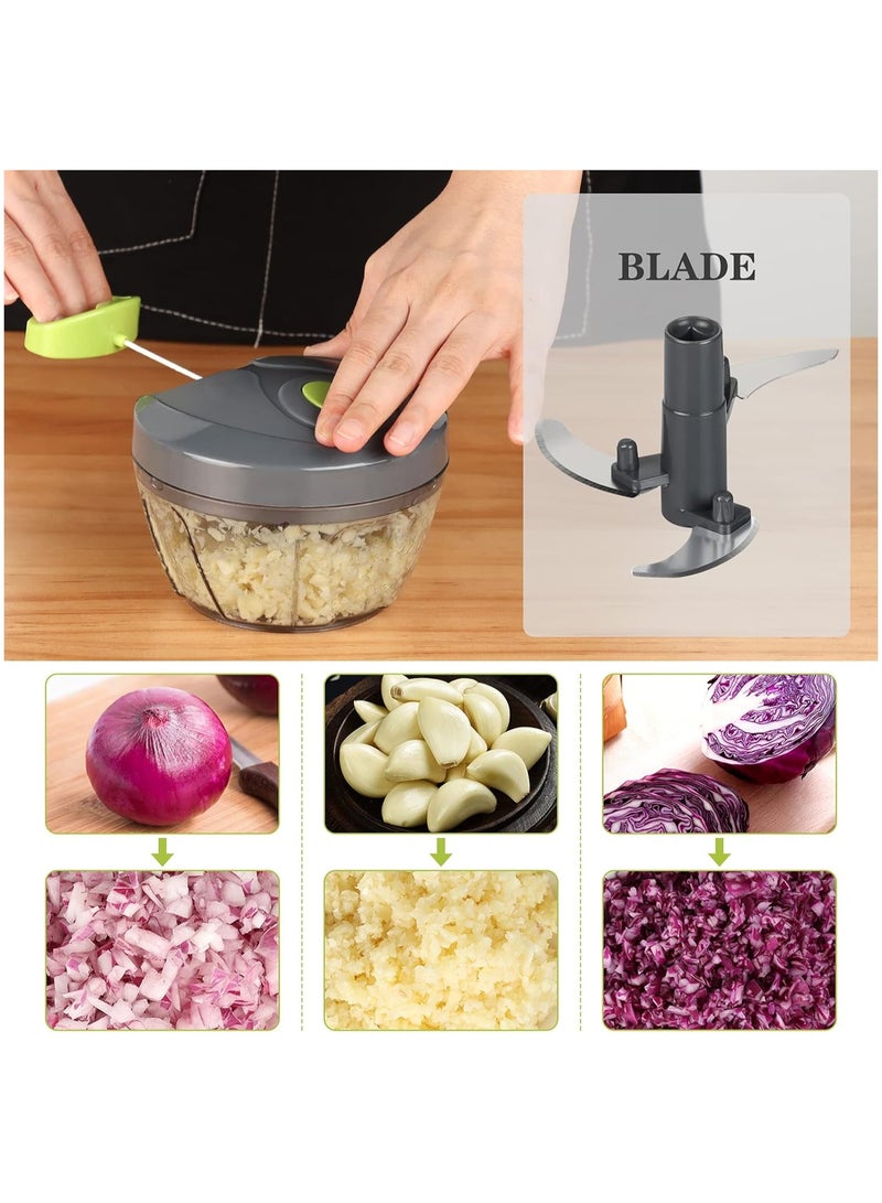 Bisbell Pull Chopper-BB1810 550 ML, Stainless Steel Blade Suitable for Chopping Vegetables and Fruits Transparent and BPA Free Set for Effective Chopping... - Image 5
