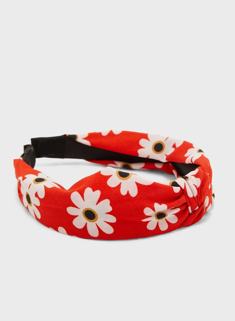 ELLA Flower Print Knot Hairband