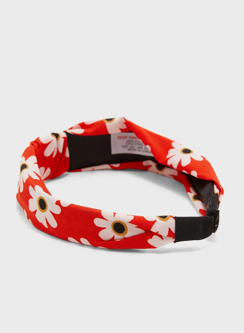 ELLA Flower Print Knot Hairband
