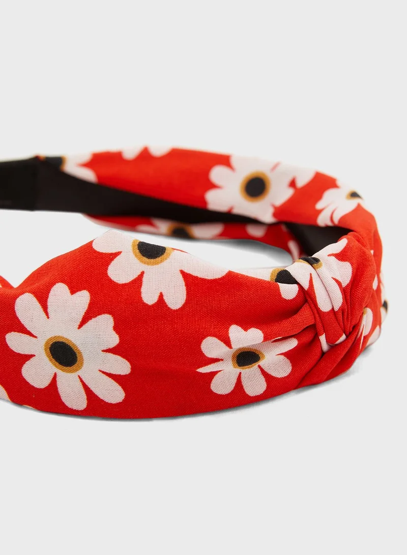 ELLA Flower Print Knot Hairband