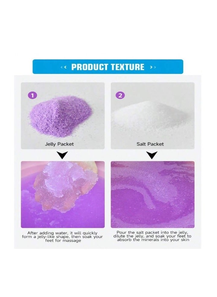 Generic Foot Bath Salt Remove Toxins With Lavender and moisturizing gel Foot Callus Fight Infections Boost Immunity Help Treat Athletes Foot, Inflammation, Relieve Tired, Achy, Itchy Feet 50g+50g  - Image 5