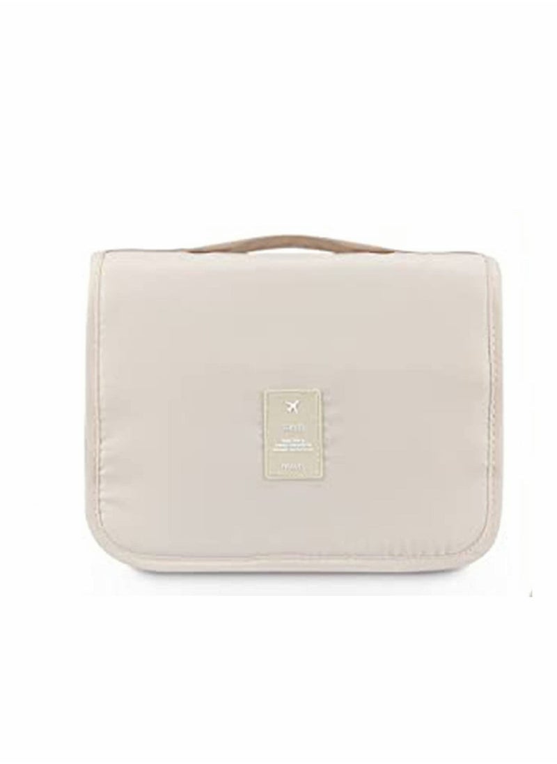 Y&D Hanging Toiletry Bag - Large Cosmetic Makeup Travel Organizer for Men & Women with Sturdy Hook, Case Accessories, Bathroom Shower (White)  - Image 1