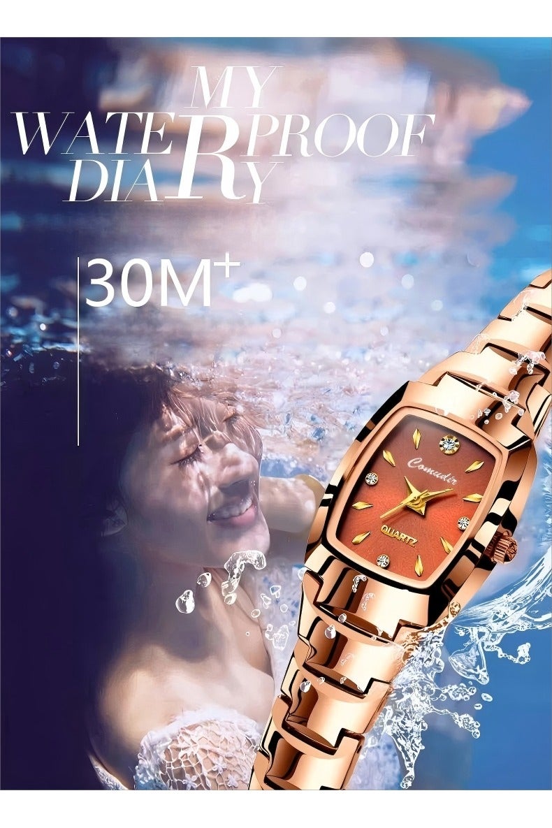 كومودير ساعة اليد التناظرية الفولاذ المقاوم للصدأ للنساء - Image 4