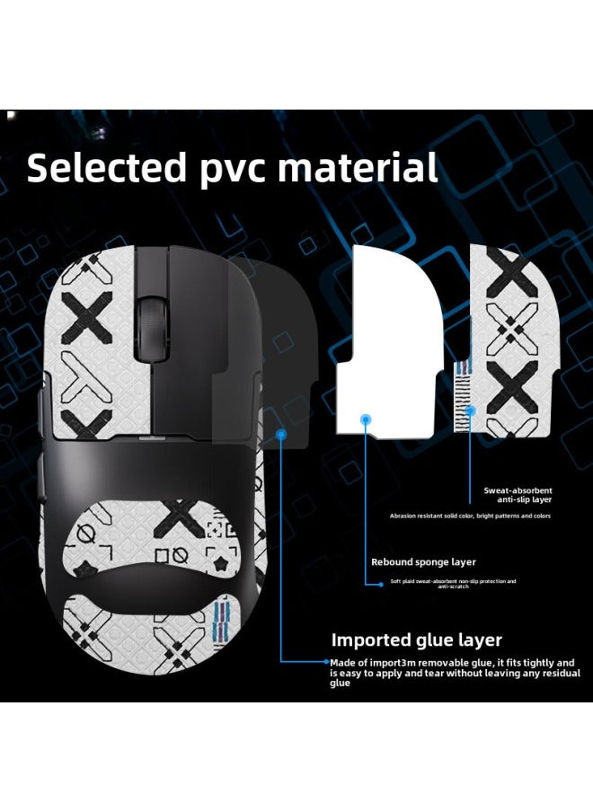 Generic - Suitable For Black Jue AJ159 Mouse Anti-slip Sticker Black Jue AJ159apex Sweat-absorbent Sticker Aj159PRO Palm Protective Film-color:[all Inclusive] Gradient Color Printed Mouse Stickers - Image 1