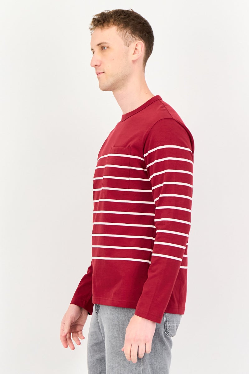 Celio Men Crew Neck Long Sleeve Stripe T-Shirt, Multicolor - Image 2