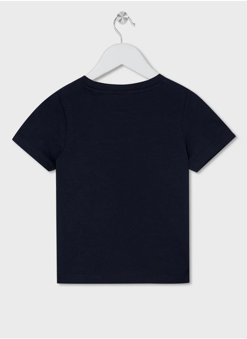 جاك وجونز جونيور Kids Logo Crew Neck T-Shirts