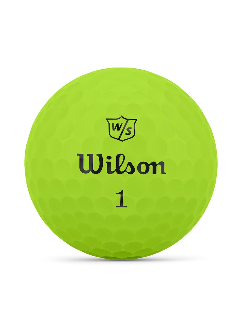 Wilson Staff Duo Green Golf Balls, Pack of 12  - Image 2