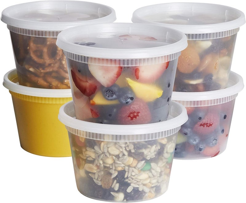 V4L Transparent Takeout Food Containers Food Storage Containers With Lids Freezer Safe | Meal Prep | Microwavable Dishwasher | Leakproof | BPA Free (500 ml pack of 25) - Image 1