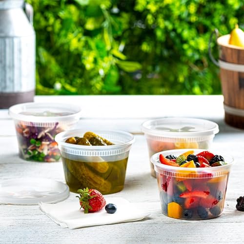 V4L Transparent Takeout Food Containers Food Storage Containers With Lids Freezer Safe | Meal Prep | Microwavable Dishwasher | Leakproof | BPA Free (500 ml pack of 25) - Image 5
