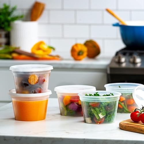 V4L Transparent Takeout Food Containers Food Storage Containers With Lids Freezer Safe | Meal Prep | Microwavable Dishwasher | Leakproof | BPA Free (500 ml pack of 25) - Image 4