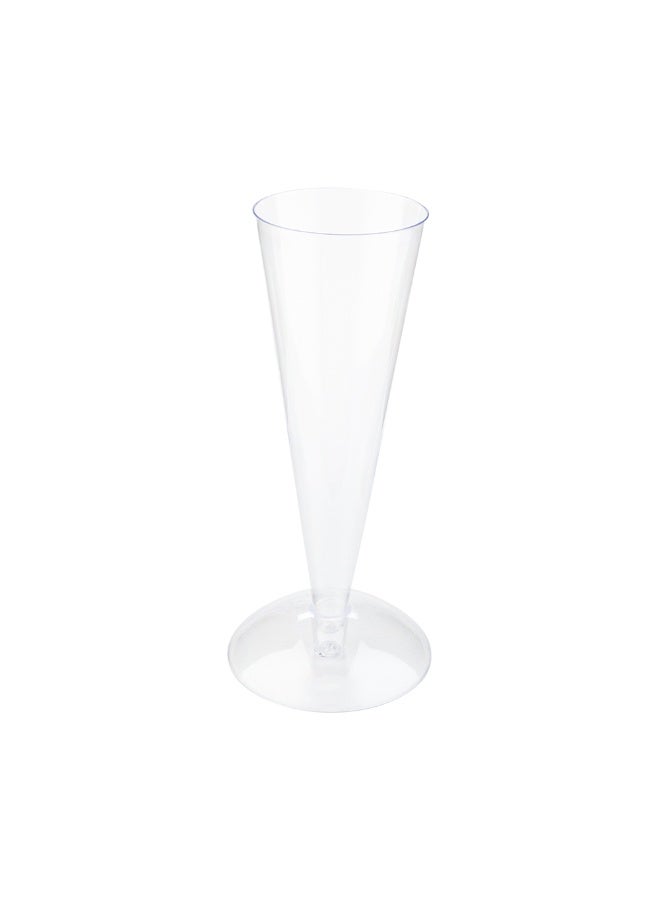 Restaurantware 2.5 Ounce Plastic Champagne Flutes, 100 Long Disposable Mimosa Glasses - Flute Stands And Bases Sold Separately, Sturdy, Clear Plastic Party Toasting Glasses, For Weddings Or Events,  - Image 1