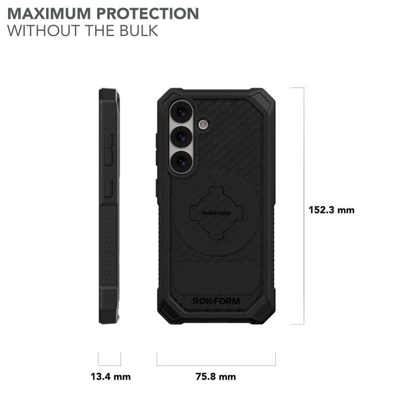 Rokform Rugged Case Compatible with Galaxy S25, Magnetic Cover with Twist Lock, Drop Tested Armor (Black) - Image 5