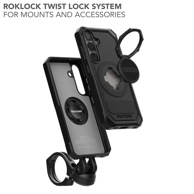 Rokform Rugged Case Compatible with Galaxy S25, Magnetic Cover with Twist Lock, Drop Tested Armor (Black) - Image 4
