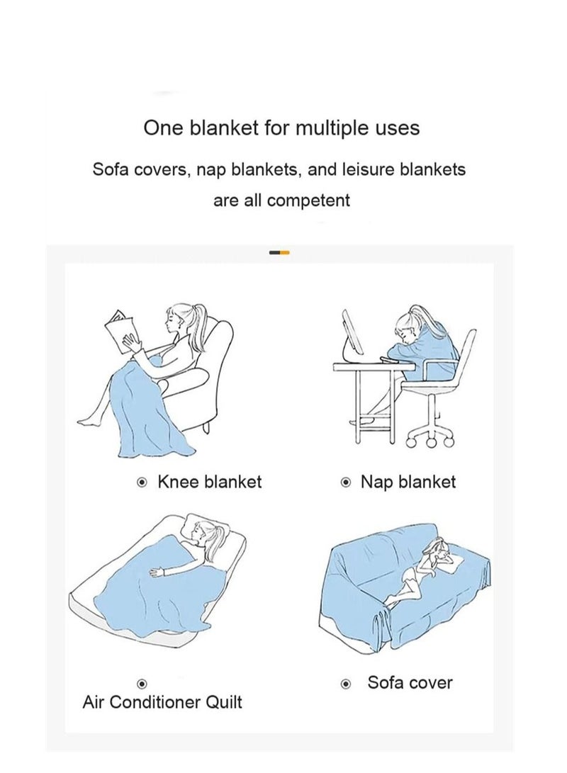 Captaintech Thickened Weave Sofa Cover, Couch Covers for 3 Cushion Couch, Sectional Couch Covers for Home or Workplace Weave Sofa Towel Cover Tablecloth Carpet Throw Blanket For Bed, Grey/White180x260cm - Image 4