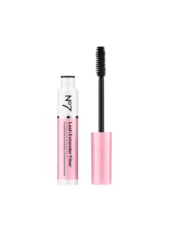 No7 Lash Extender Fiber Mascara - Black - Clump-Free Lash Lengthening Mascara for Adding Volume & Length to Eyelashes (7ml) - Image 2