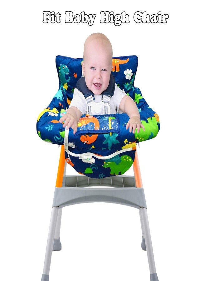 Kepler Brands Premium Shopping Cart Cover & High Chair Cover, Easy Install, Harness System, Soft Comfort Cushioning, Universal Size (Dinosaur) - Image 3