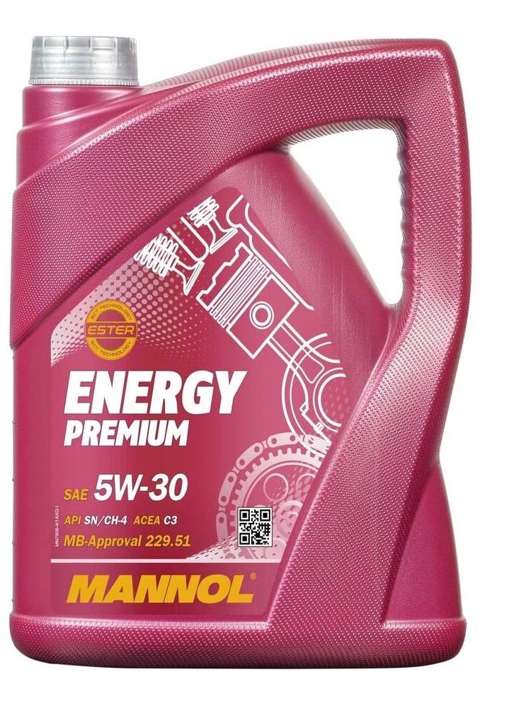 MANNOL Mannol 5W-30 Fully Synthetic Energy Premium Engine Oil - 4 Liters  - Image 1