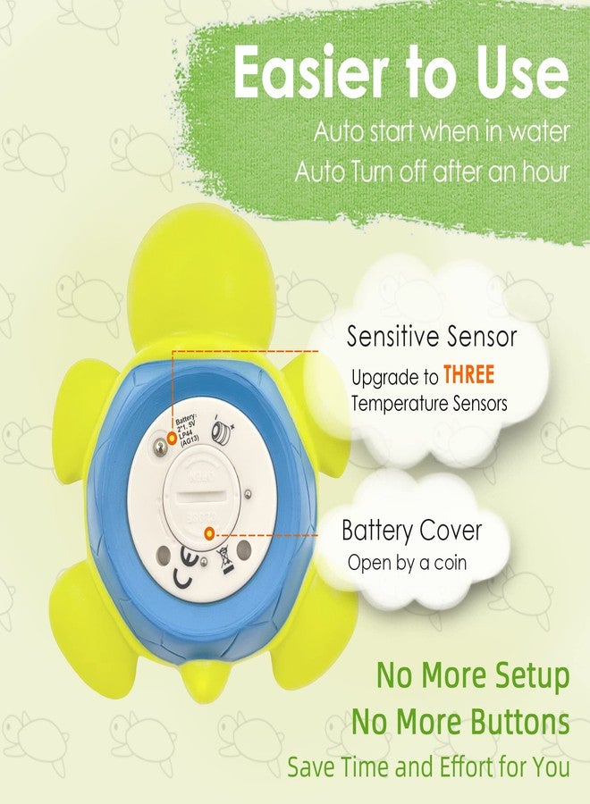 IOG Baby Bath Thermometer Floating Toy, Baby Safety Tub Temperature Water Thermometer, Bathing Toy for Swimming Pool - Kid Toddler Baby Essentials for Newborn, Baby Shower Gifts for Mom (Turtle) - Image 3