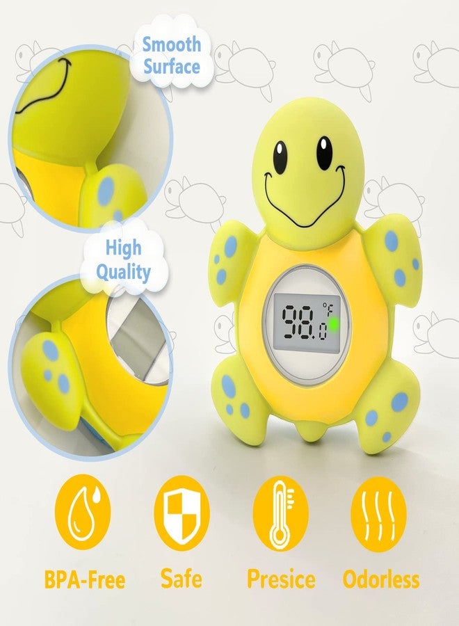 IOG Baby Bath Thermometer Floating Toy, Baby Safety Tub Temperature Water Thermometer, Bathing Toy for Swimming Pool - Kid Toddler Baby Essentials for Newborn, Baby Shower Gifts for Mom (Turtle) - Image 2